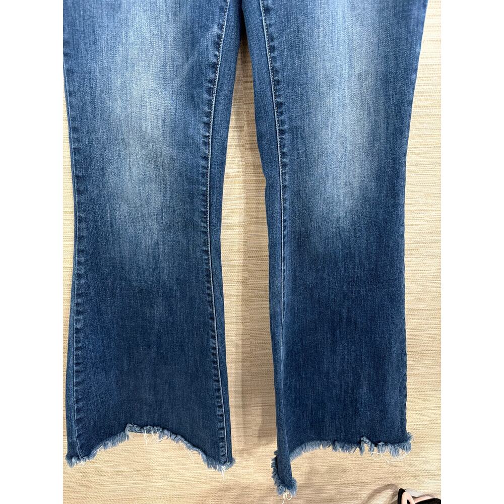 Risen Hi Waisted Flare Jeans women's size 5/27 - Picture 3 of 7